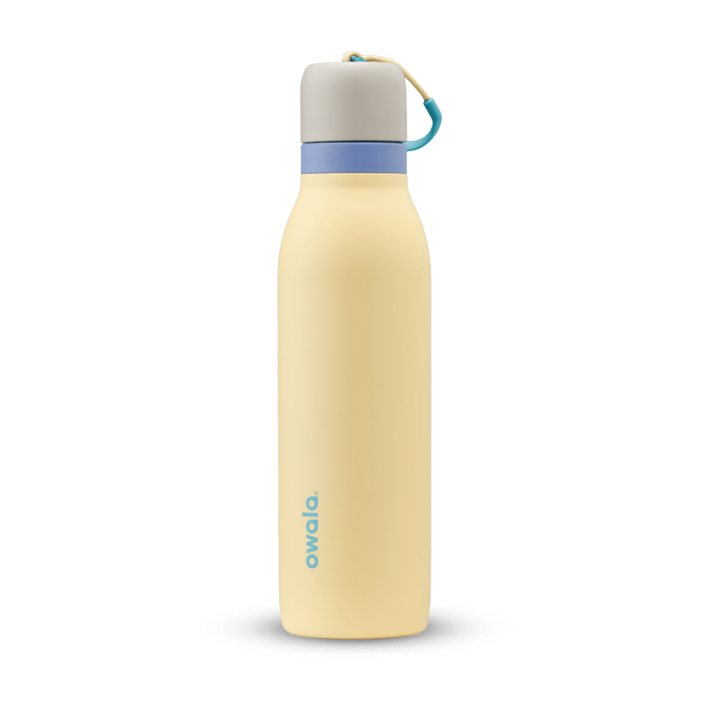 Owala yellow and blue 18oz FreeSip Twist water bottle