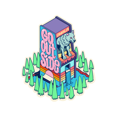 Stickers Water Bottle D3DLAXL